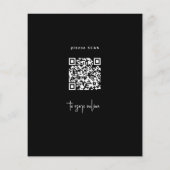 Papier Budget photo code QR tout en un faire-part de mari (Dos)