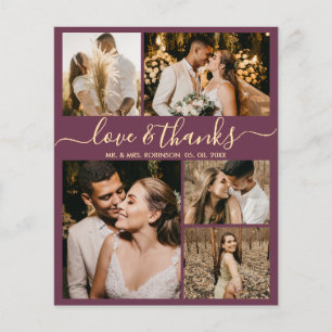 Papier Budget Photo Collage Bordo Mariage Merci Circulair