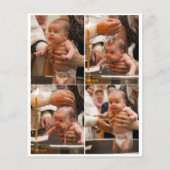 Papier Budget Photo Collage Croix Gold Script Baptême (Dos)
