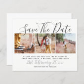 Papier Budget Photo Collage Enregistrer Les Dates Moderne (Devant / Derrière)