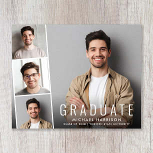 Papier Budget Photo Collage Faire-part de graduation