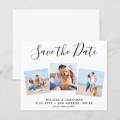 Papier Budget Photo Collage Mariage Enregistrer La Date (Devant / Derrière)