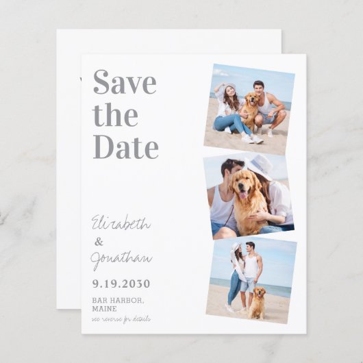 Papier Budget Photo Collage QR Code Mariage Enregistrer L (Devant / Derrière)