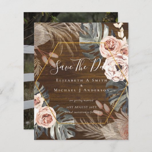 Papier BUDGET Photo Dates d'enregistrement PAMPAS Coral T (Devant / Derrière)