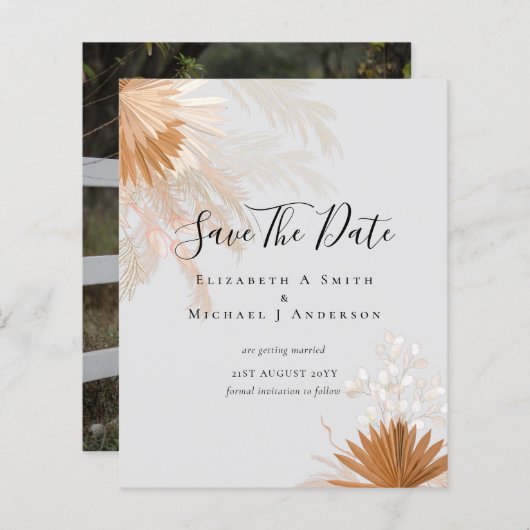 Papier BUDGET Photo Dates d'enregistrement PAMPAS Grass T (Devant / Derrière)