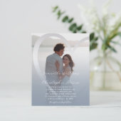 Papier Budget Photo Dusty Blue & Silver Heart QR Mariage (Debout devant)