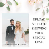 Papier Budget Photo Dusty Blue Wedding Invitation de réce