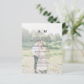 Papier Budget Photo Élégant Formel Code QR Mariage (Debout devant)