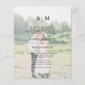 Papier Budget Photo Élégant Formel Code QR Mariage (Devant)