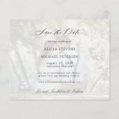 Papier Budget photo élégant mariage script enregistrer la (Dos)
