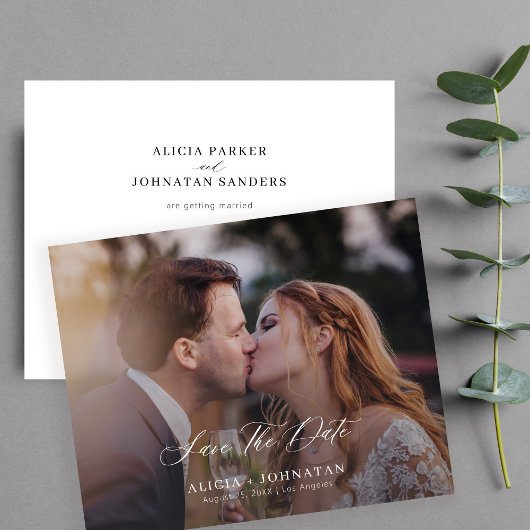 Papier Budget photo élégant mariage script enregistrer la