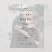 Papier Budget photo élégante invitation de mariage (Devant)