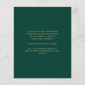 Papier Budget Photo Emerald Green Gold Enregistrer la dat (Dos)