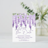 Papier Budget Photo Enregistrer La Date Mariage Wisteria (Debout devant)