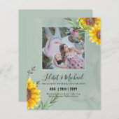 Papier BUDGET Photo Enregistrer la date ou le mariage Inv (Devant / Derrière)