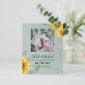 Papier BUDGET Photo Enregistrer la date ou le mariage Inv (Debout devant)