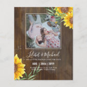 Papier BUDGET Photo Enregistrer la date ou Mariage tourne (Devant)