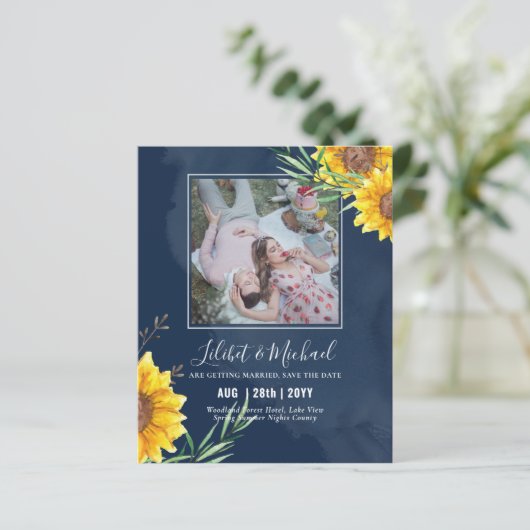 Papier BUDGET Photo Enregistrer la date ou Mariage tourne (Debout devant)