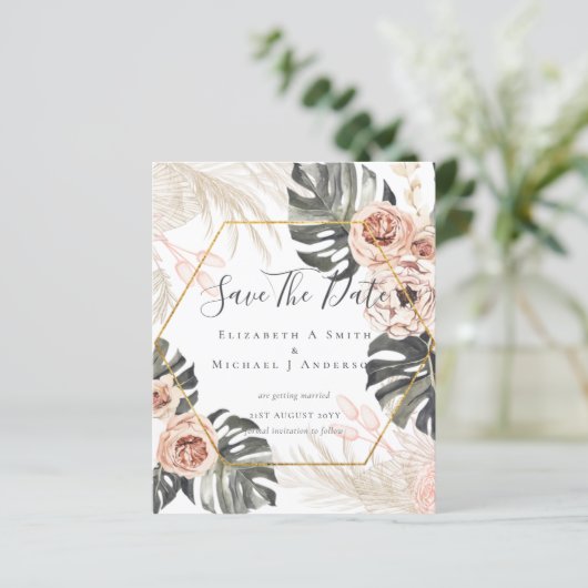 Papier BUDGET Photo Enregistrez les dates PAMPAS Corail T (Debout devant)