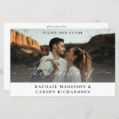 Papier Budget photo et calligraphie 3B Mariage horizontal (Devant / Derrière)