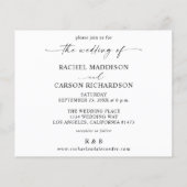 Papier Budget photo et calligraphie 3B Mariage horizontal (Dos)