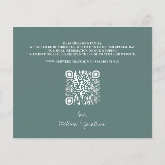 Papier Budget Photo Eucalyptus Greenery QR Code Enregistr (Dos)