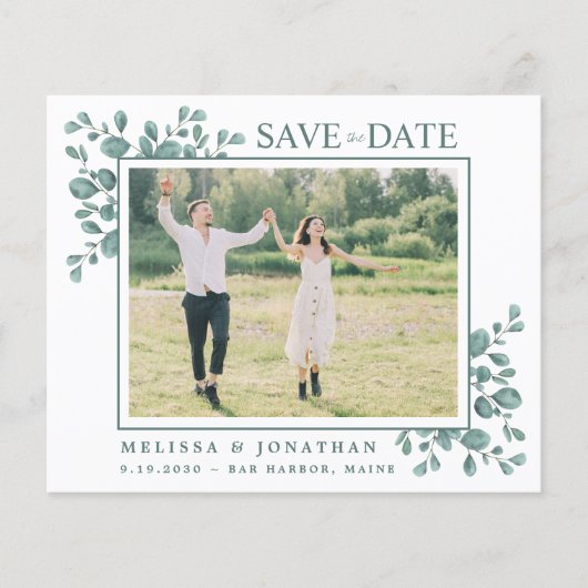 Papier Budget Photo Eucalyptus Greenery QR Code Enregistr (Devant)