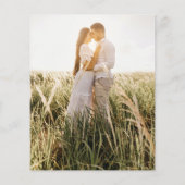 Papier Budget Photo Faire-part de mariage classique OR bl (Dos)