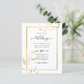 Papier Budget Photo Faire-part de mariage classique OR bl (Debout devant)