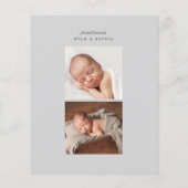 Papier Budget Photo Faire-part de naissance bébé (Dos)