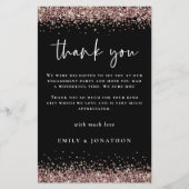 Papier Budget Photo Fiançailles Rose Gold Parties scintil (Devant)