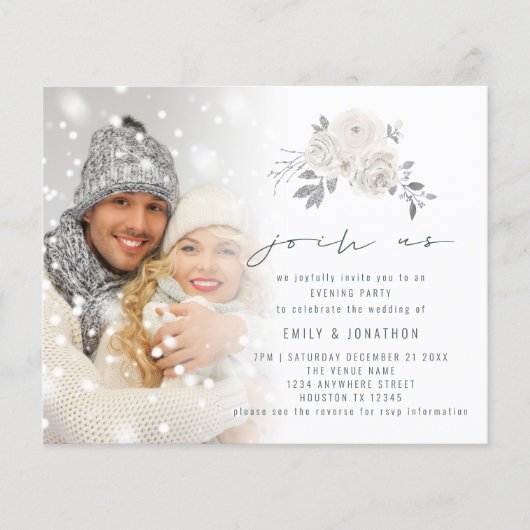 Papier Budget Photo Fleurs Se Joindre à Nous Soirée Maria (Devant)