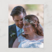 Papier Budget Photo Floral Jaune Merci Mariage (Dos)
