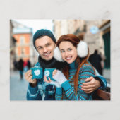 Papier Budget Photo Floral Mariage Turquoise Enregistrer  (Dos)