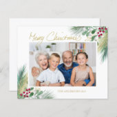 Papier Budget Photo Foliry Berries Joyeux Noël (Devant / Derrière)