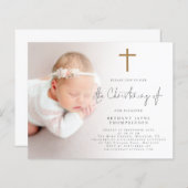 Papier Budget Photo Gold Parties scintillant Croix Christ (Devant / Derrière)