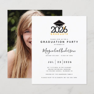 Papier BUDGET Photo Graduation Party Invitation