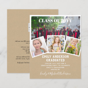 Papier BUDGET Photo GRADUM Invitation Faire-part MerciU