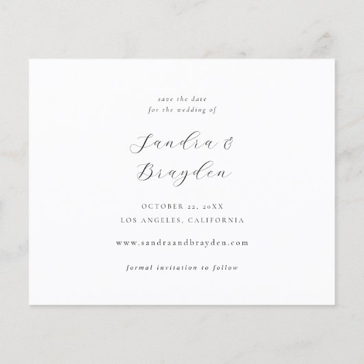 Papier Budget Photo H MOD Simple Enregistrer la date (Dos)