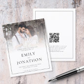 Papier Budget Photo Ligne QR Code Mariage Enregistrer La