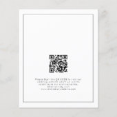 Papier Budget Photo Ligne QR Code Mariage Enregistrer La  (Dos)