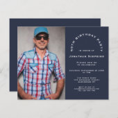 Papier Budget Photo Man 50e anniversaire Invitation de la (Devant / Derrière)