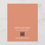 Papier Budget Photo Mariage Coral Enregistrer La Date (Dos)