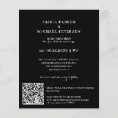 Papier Budget photo mariage décontracté en ligne invitati (Dos)