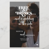 Papier Budget photo mariage décontracté QR enregistrer la (Devant)