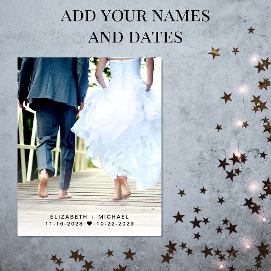 Papier Budget Photo Mariage Réception Rose Enregistrer La