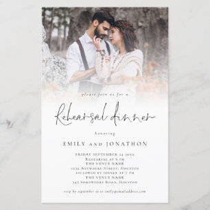 Papier Budget Photo Mariage Répétition Dîner Invitation