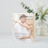 Papier Budget Photo Mariage Romantique Élégant (Debout devant)