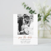 Papier Budget Photo Mariage Terracotta Enregistrer La Dat (Debout devant)