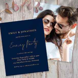 Papier Budget Photo Marine Mariage or Soirée Invitation